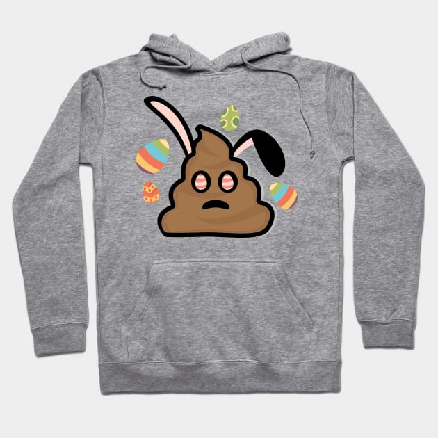 Poop Emoji Easter Bunny Ears Funny Hoodie by macshoptee